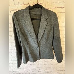 VINTAGE Kirkland Hall Gray Classic Dark Academia Corporate Preppy Wool Blazer 8